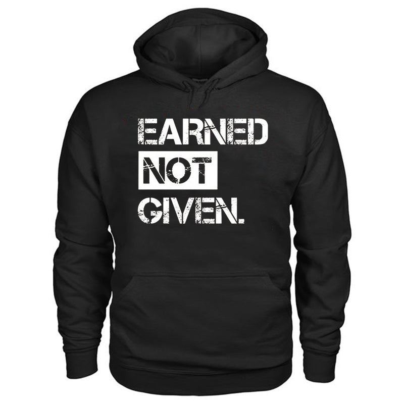 Vikings Earned Not Given Printed Men's Hoodie