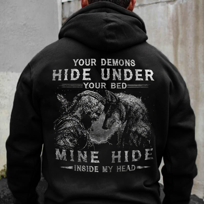 Your Demons Hide Under Your Bed Print Men???¡§o?¡§¡§s Hoodie