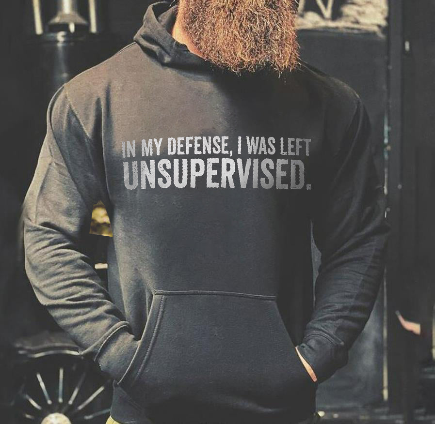 Unsupervised Printed Men's Hoodie